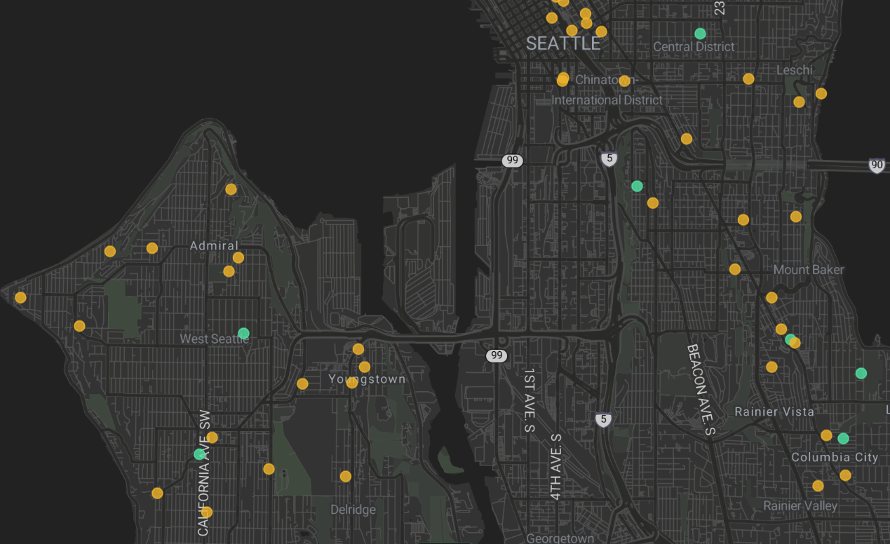 FlaggedLeads live lead map — Seattle, WA